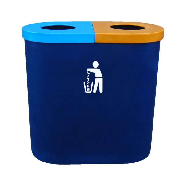 Popular Twin Litter Bin 140 Litre