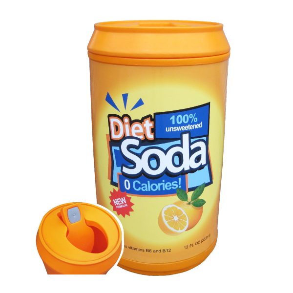 Drinks Can Litter Bin with Push Top Lid 90 Litre