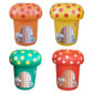 Set of 4 Mushroom Litter Bins with Spots & Door Graphics